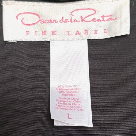 Oscar de la Renta Pink Label Black Velvet Ruffle Duster Robe L - Picture 5 of 5